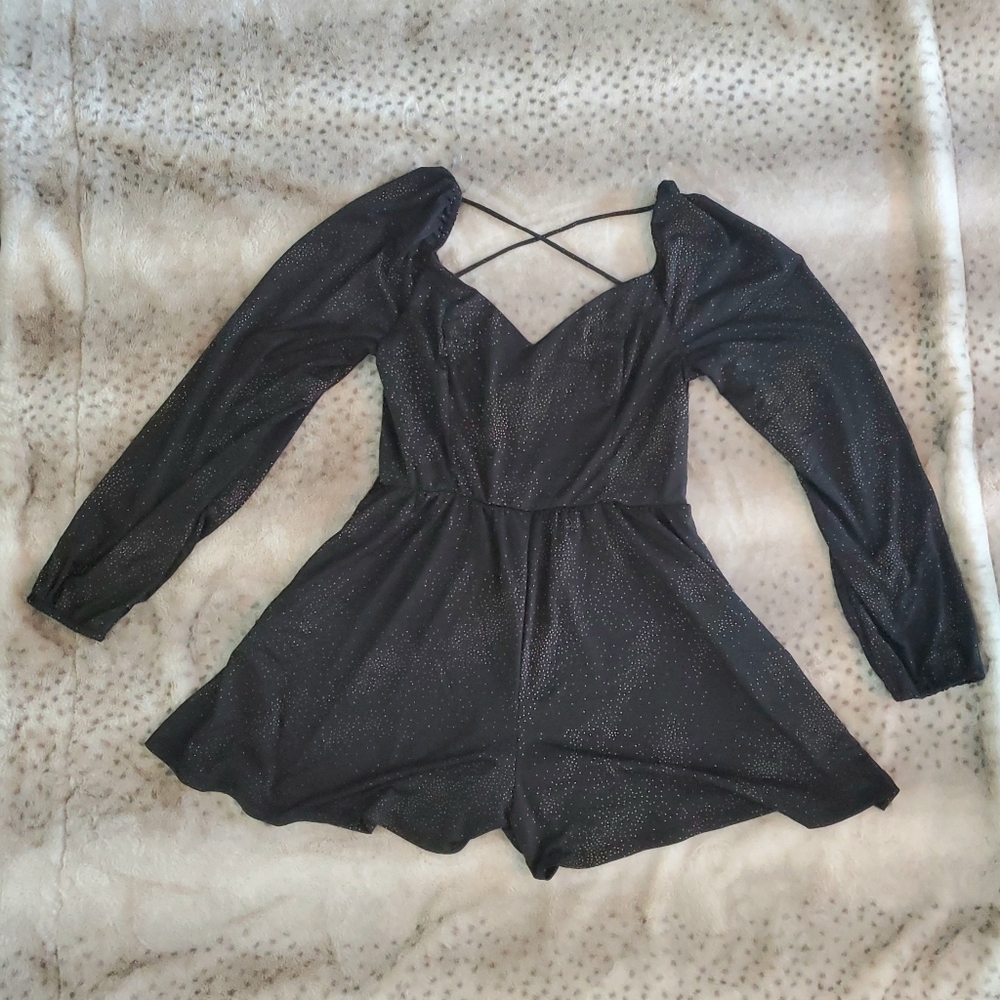 Black Sparkly Romper